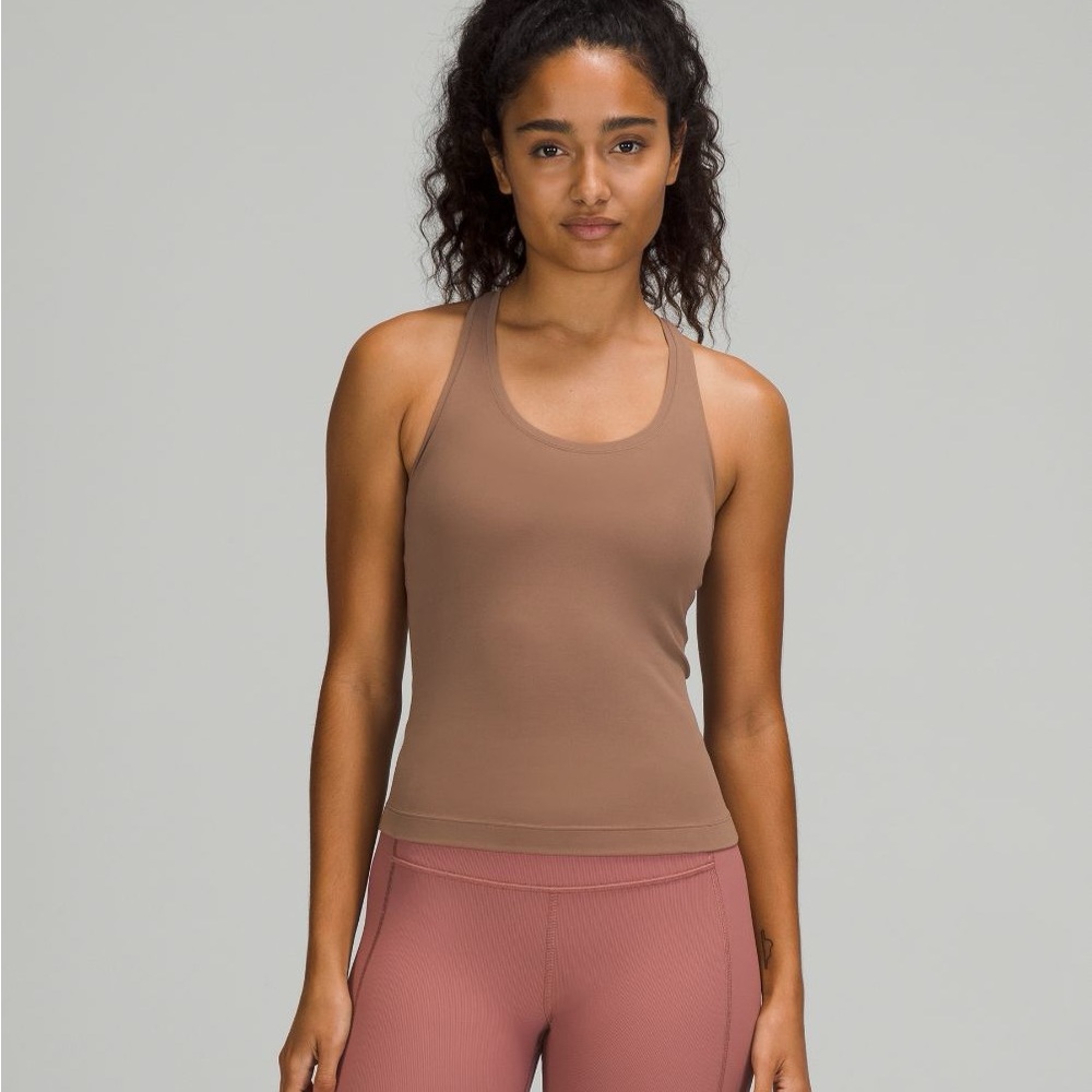 lululemon athletica Cool Racerback Short Tank in Taupe